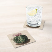 Echinocactus pentacanthus Kaktus-Untersetzer Rechteckiger Pappuntersetzer (Vor Ort)