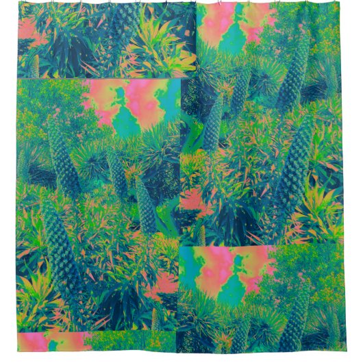 Echium Blume Tropical Vibe Duschvorhang (Vorderseite)