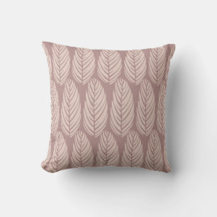 Echo Blätter Mauve Staub Blush Beige Kissen
