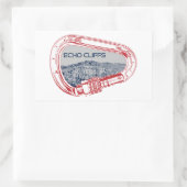 Echo Cliffs California Rock Climbing Carabiner Rechteckiger Aufkleber (Tasche)