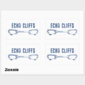 Echo Cliffs California Rock Climbing Quickdrag Rechteckiger Aufkleber (Blatt)