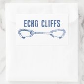 Echo Cliffs California Rock Climbing Quickdrag Rechteckiger Aufkleber (Tasche)