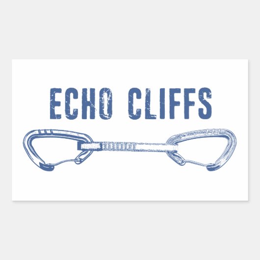 Echo Cliffs California Rock Climbing Quickdrag Rechteckiger Aufkleber (Vorderseite)