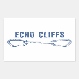 Echo Cliffs California Rock Climbing Quickdrag Rechteckiger Aufkleber