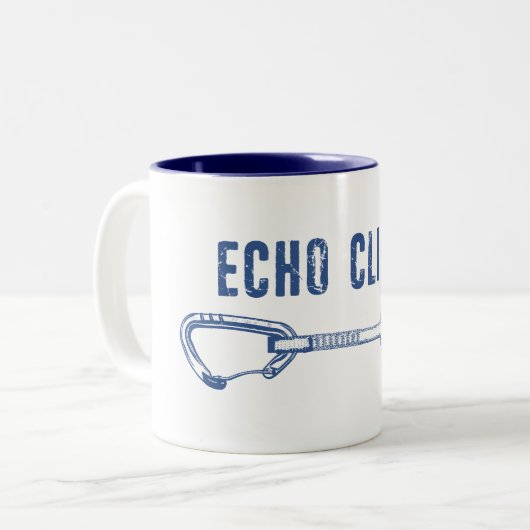 Echo Cliffs California Rock Climbing Quickdrag Zweifarbige Tasse (Vorderseite Links)