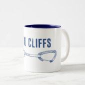 Echo Cliffs California Rock Climbing Quickdrag Zweifarbige Tasse (VorderseiteRechts)