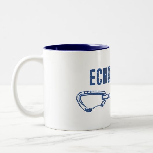 Echo Cliffs California Rock Climbing Quickdrag Zweifarbige Tasse (Links)