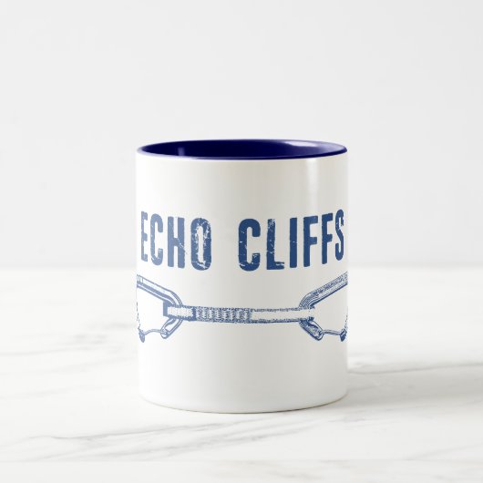 Echo Cliffs California Rock Climbing Quickdrag Zweifarbige Tasse (Mittel)