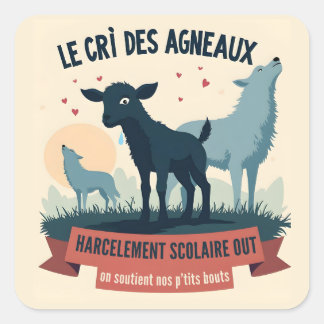 Écho Contre l’Oppression - Abzeichen #BalanceTonTy Quadratischer Aufkleber