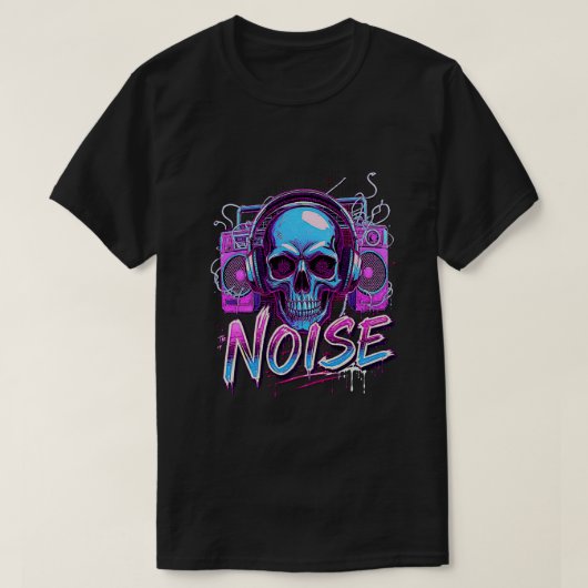 Echo des Geräuschs - Boombox Skull Streetwear T - T-Shirt (Design vorne)