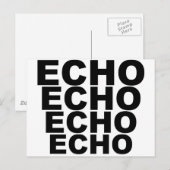 ECHO ECHO ECHO ECHO Shirt Hat Mousepad Tasse Postkarte (Vorne/Hinten)