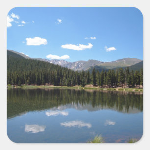 Echo Lake Mt Evans Colorado Quadratischer Aufkleber