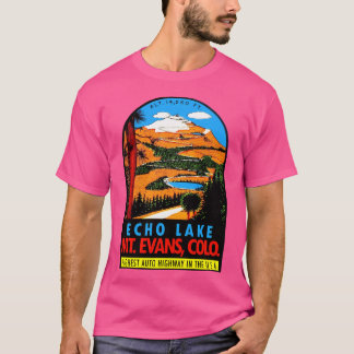 Echo Lake Mt Evans Colorado Vintage T-Shirt