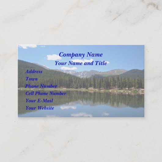 Echo Lake Mt Evans Colorado Visitenkarte (Vorderseite)
