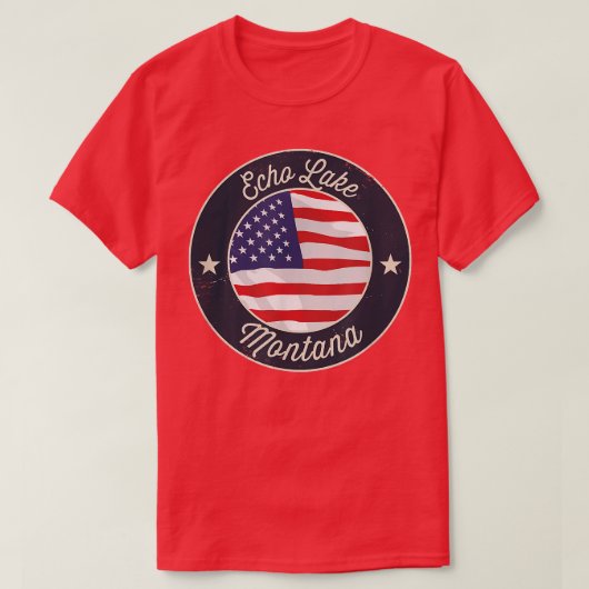 Echo Lake - Patriotic Montana Souvenir T - Shirt P (Design vorne)