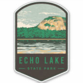 Echo Lake Staat Park Aufkleber (Vorderseite)