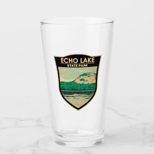 Echo Lake Staat Park New Hampshire Vintag Glas (Vorderseite)