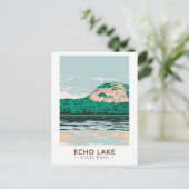 Echo Lake Staat Park New Hampshire Vintag Postkarte (Stehend Vorderseite)