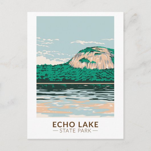 Echo Lake Staat Park New Hampshire Vintag Postkarte (Vorderseite)