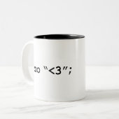 Echo-Liebe PHP-HTML-Netz-Designer-Entwickler Zweifarbige Tasse (Vorderseite Links)