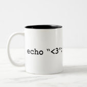 Echo-Liebe PHP-HTML-Netz-Designer-Entwickler Zweifarbige Tasse (Links)