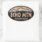 Echo Mountain Colorado Holzschild ovale Aufkleber (Tasche)