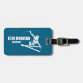 Echo Mountain Colorado Skier Gepäckanhänger (Vorderseite horizontal)