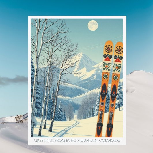 Echo Mountain Colorado Skiurlaub Postkarte