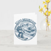 Echo Mountain Colorado Snowboarder Karte (Gelbe Blume)