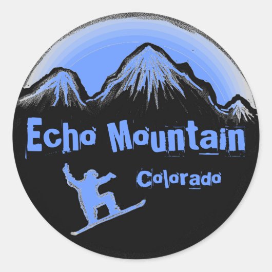 Echo Mountain Colorado Snowboarder Sticker (Vorderseite)