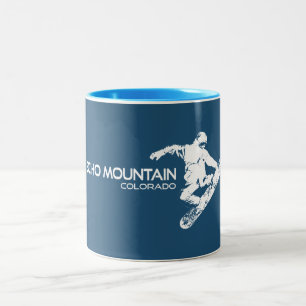 Echo Mountain Colorado Snowboarder Zweifarbige Tasse
