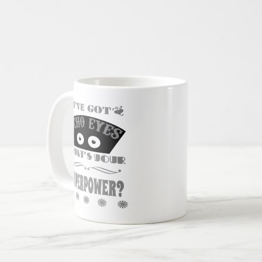 Echo mustert die Supermacht (grau) Kaffeetasse (Vorderseite Links)