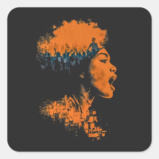 Echo of the Crowd Quadratischer Aufkleber (Vorderseite)