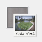 Echo Park Lake in Los Angeles, Kalifornien Magnet (Vorderseite/Rückseite)