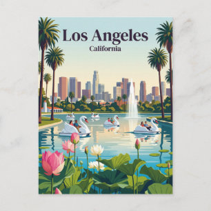 Echo Park Lake Kalifornien Postkarte