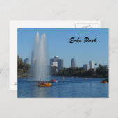 Echo Park Lake - Los Angeles Postkarte (Vorne/Hinten)