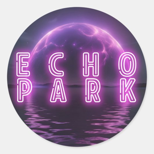 ECHO PARK NIGHtKLUB Abzeichen Runder Aufkleber (Vorderseite)