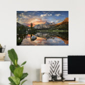 Echo Peaks Sunset from Echo Lake - Yosemite Poster (Heimbüro)