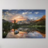 Echo Peaks Sunset from Echo Lake - Yosemite Poster (Vorne)