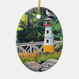 Echo Point Leuchtturm Keramik Ornament
