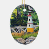 Echo Point Leuchtturm Keramik Ornament (Hinten)