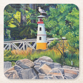 Echo Point Leuchtturm Rechteckiger Pappuntersetzer
