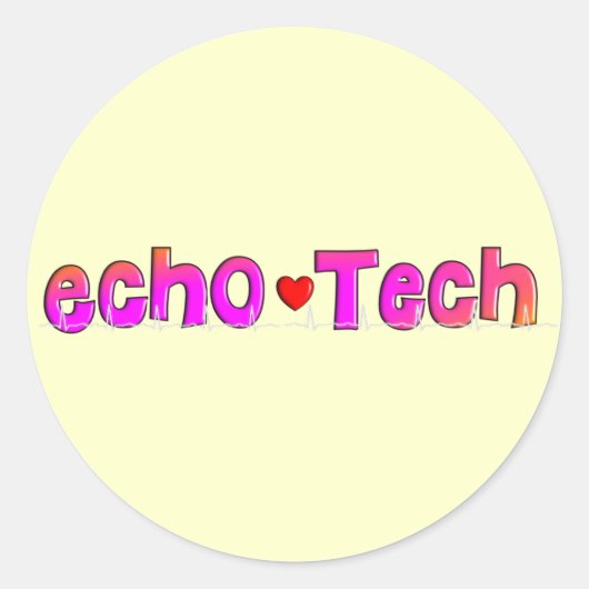 Echo Tech (Cardiac Echo Tech) Geschenke Runder Aufkleber (Vorderseite)