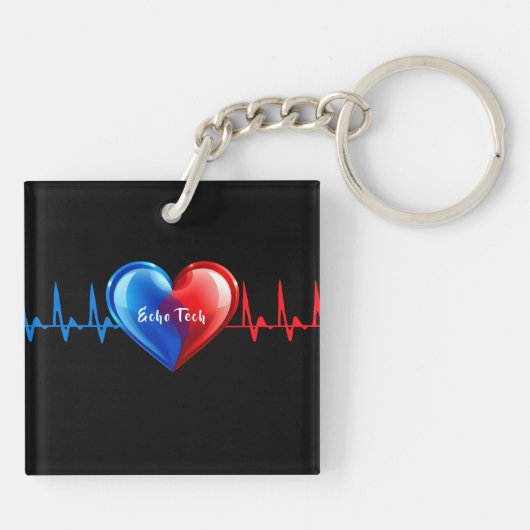 Echo Tech- Cardiac Sonographer Schlüsselanhänger (Rückseite)