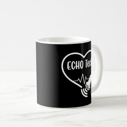 Echo Tech Cardiac Sonographin Rdcs Echocardiograph Kaffeetasse (VorderseiteRechts)