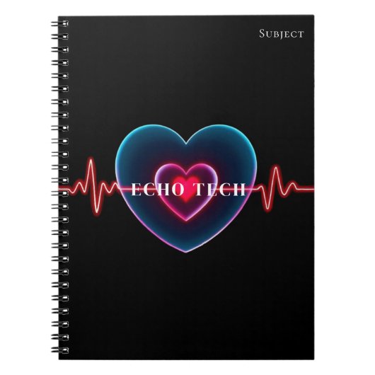 Echo Tech | Heartbeat | EKG Notizblock (Vorderseite)