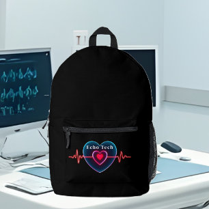 Echo Tech   Herzschlag   EKG Bedruckter Rucksack