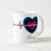 Echo Tech | Herzschlag | EKG Jumbo-Tasse (Vorderseite Rechts)