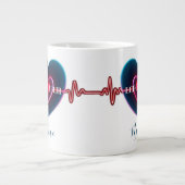 Echo Tech | Herzschlag | EKG Jumbo-Tasse (Vorderseite)