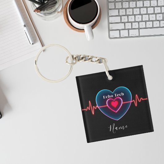 Echo Tech | Herzschlag | EKG Schlüsselanhänger